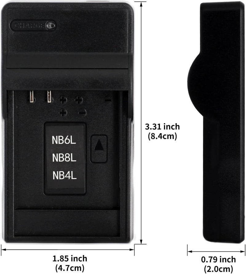 Norifon NB-4L USB Charger for Canon PowerShot SD750 SD780 is SD1000 SD1100 is SD1400 is A2200 A3100 is, IXY Digital 60, IXUS 220 HS, Digital IXUS 70 Camera and More - Image 4